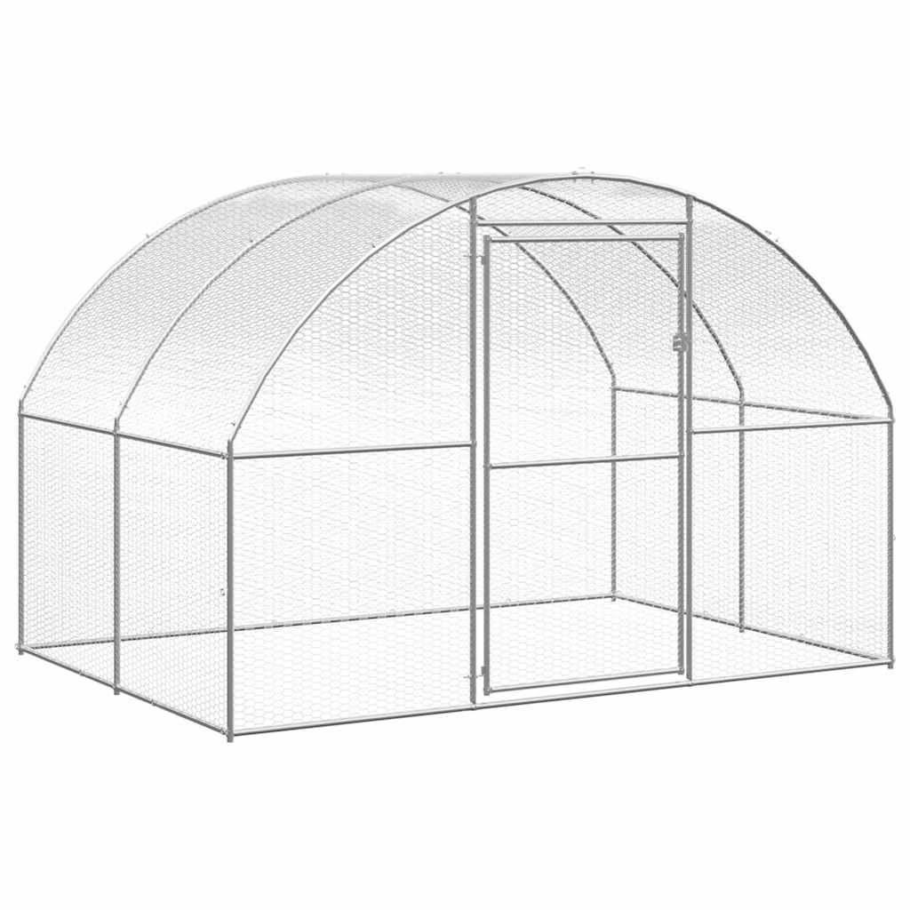 vidaXL Chicken Coop | Silver | Galvanised steel | Large | Tough | Chicken Coop 4