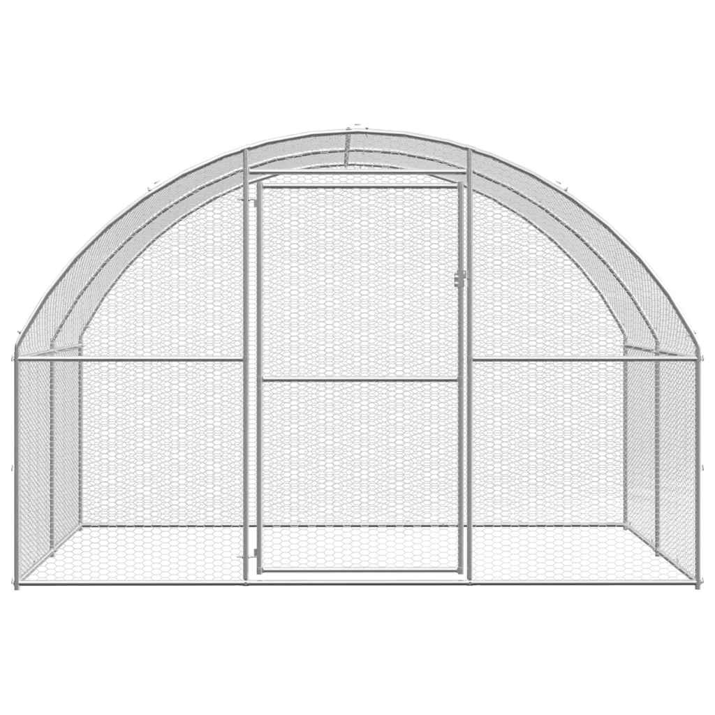 vidaXL Chicken Coop | Silver | Galvanised steel | Large | Tough | Chicken Coop 5