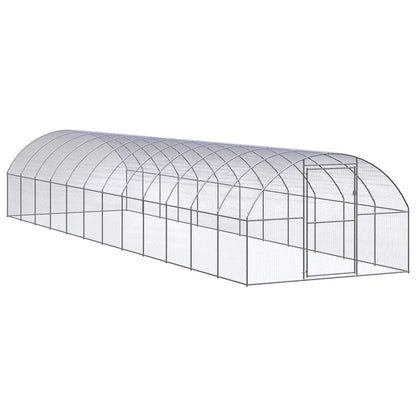 vidaXL Outdoor Chicken Coop 3x12x2 m Galvanised Steel 1
