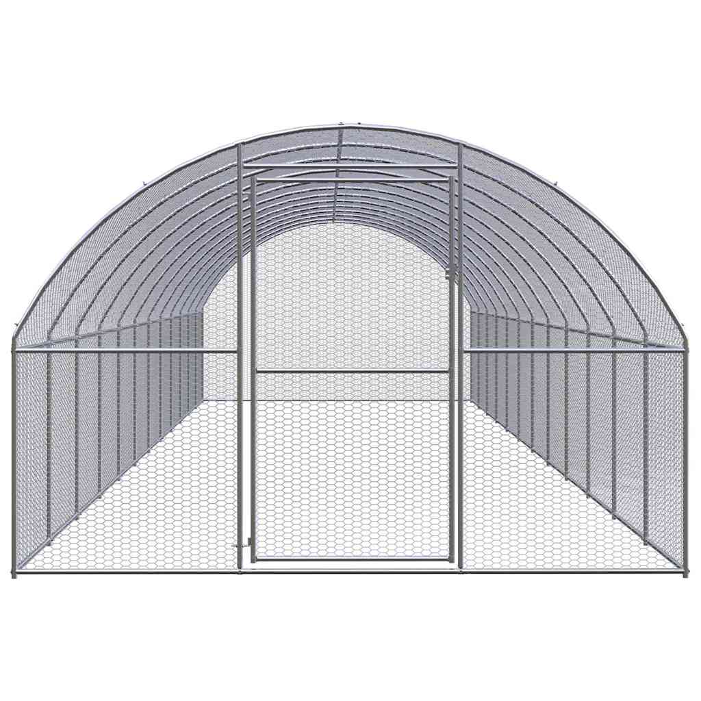 vidaXL Outdoor Chicken Coop 3x12x2 m Galvanised Steel 2