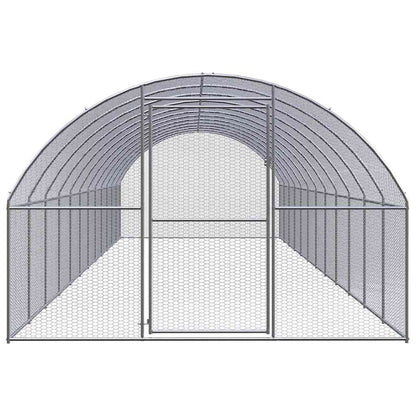 vidaXL Outdoor Chicken Coop 3x12x2 m Galvanised Steel 2