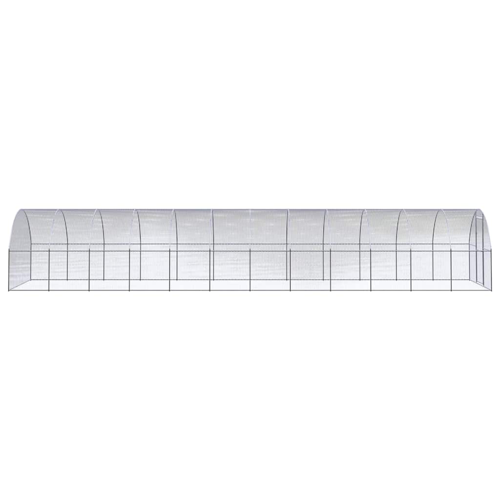 vidaXL Outdoor Chicken Coop 3x12x2 m Galvanised Steel 3