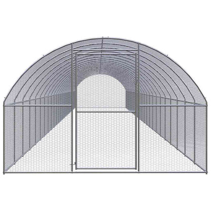 vidaXL Outdoor Chicken Coop 3x24x2 m Galvanised Steel 2