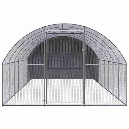 vidaXL Outdoor Chicken Coop 3x8x2 m Galvanised Steel 2