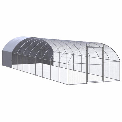 vidaXL Outdoor Chicken Coop 3x10x2 m Galvanised Steel 1