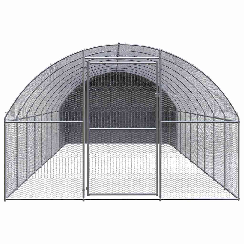 vidaXL Outdoor Chicken Coop 3x10x2 m Galvanised Steel 2