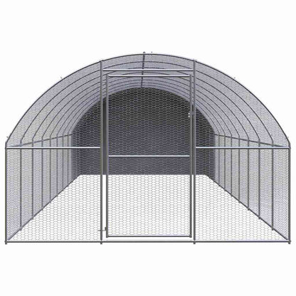 vidaXL Outdoor Chicken Coop 3x10x2 m Galvanised Steel 2