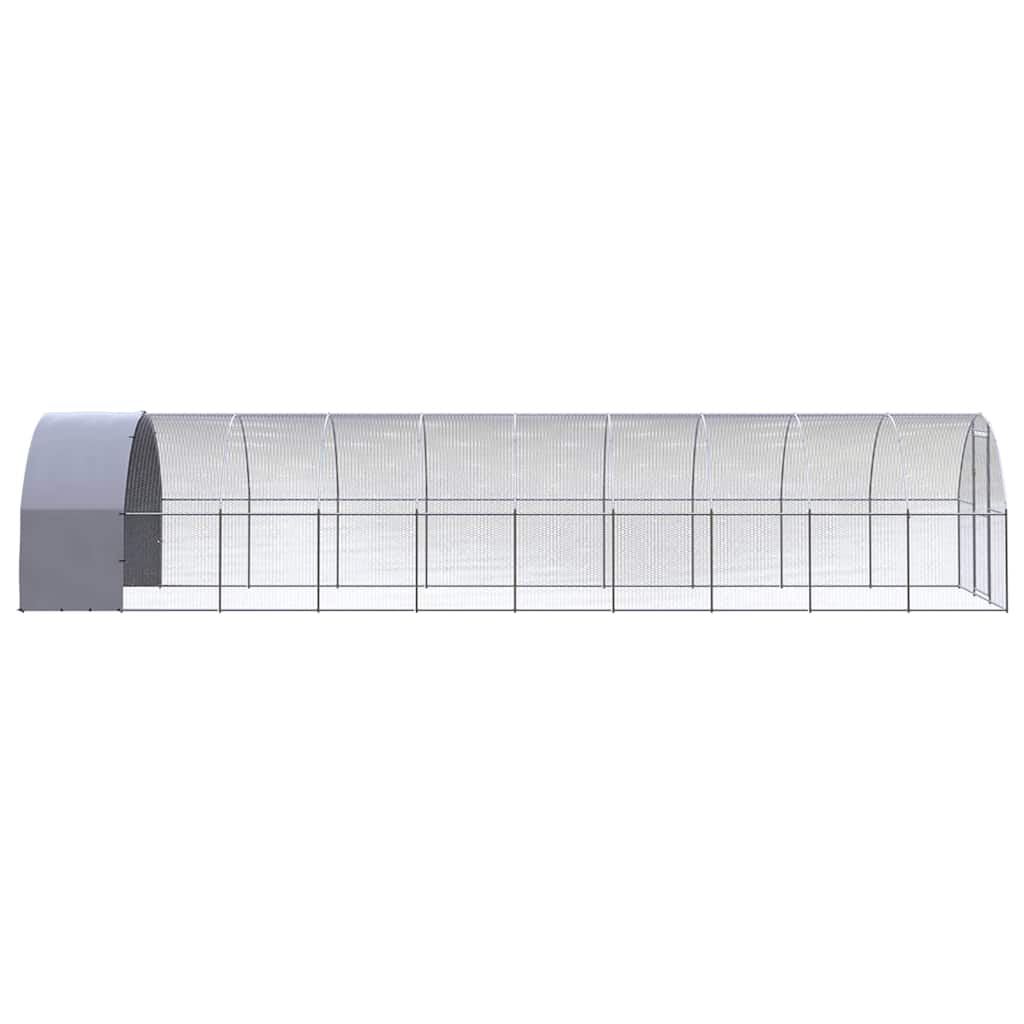 vidaXL Outdoor Chicken Coop 3x10x2 m Galvanised Steel 3