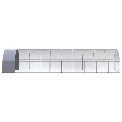 vidaXL Outdoor Chicken Coop 3x10x2 m Galvanised Steel 3