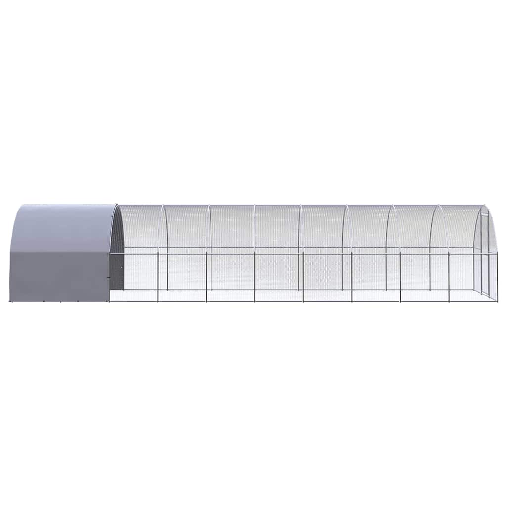 vidaXL Outdoor Chicken Coop 3x10x2 m Galvanised Steel 4