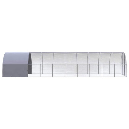 vidaXL Outdoor Chicken Coop 3x10x2 m Galvanised Steel 4