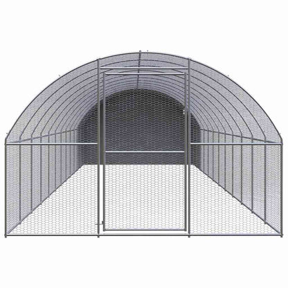 vidaXL Outdoor Chicken Coop 3x12x2 m Galvanised Steel 2