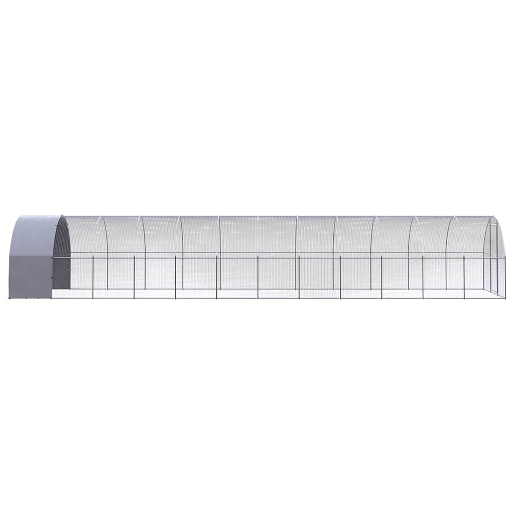 vidaXL Outdoor Chicken Coop 3x12x2 m Galvanised Steel 3