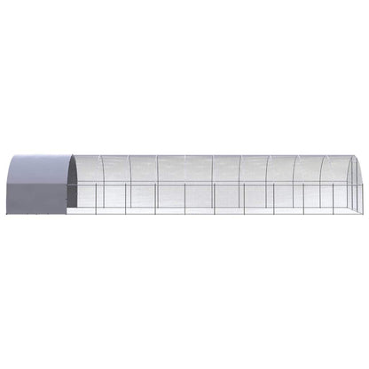 vidaXL Outdoor Chicken Coop 3x12x2 m Galvanised Steel 4