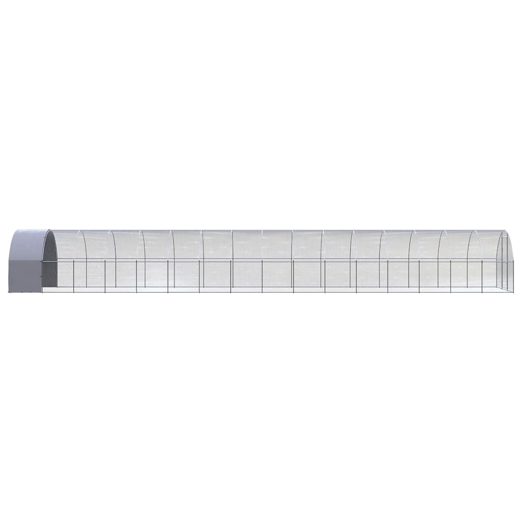 vidaXL Outdoor Chicken Coop 3x16x2 m Galvanised Steel 3