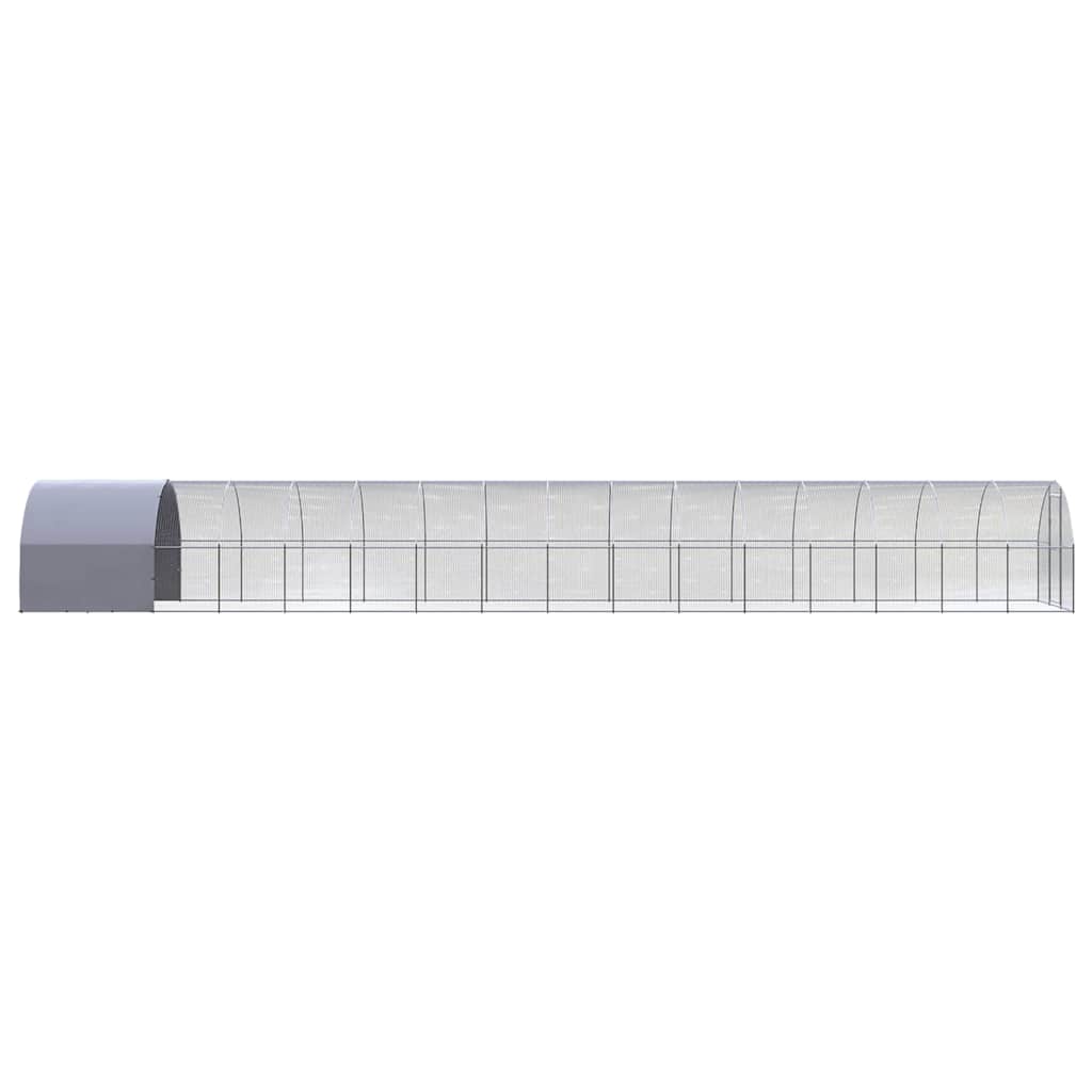 vidaXL Outdoor Chicken Coop 3x16x2 m Galvanised Steel 4