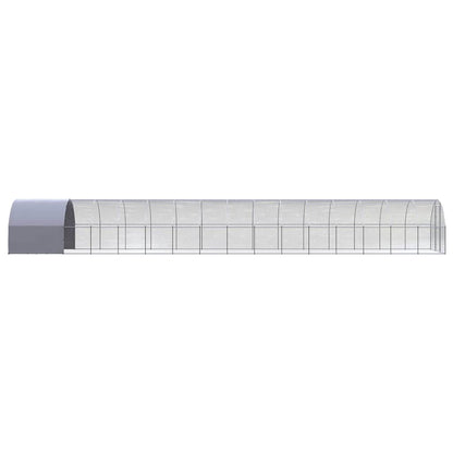 vidaXL Outdoor Chicken Coop 3x16x2 m Galvanised Steel 4