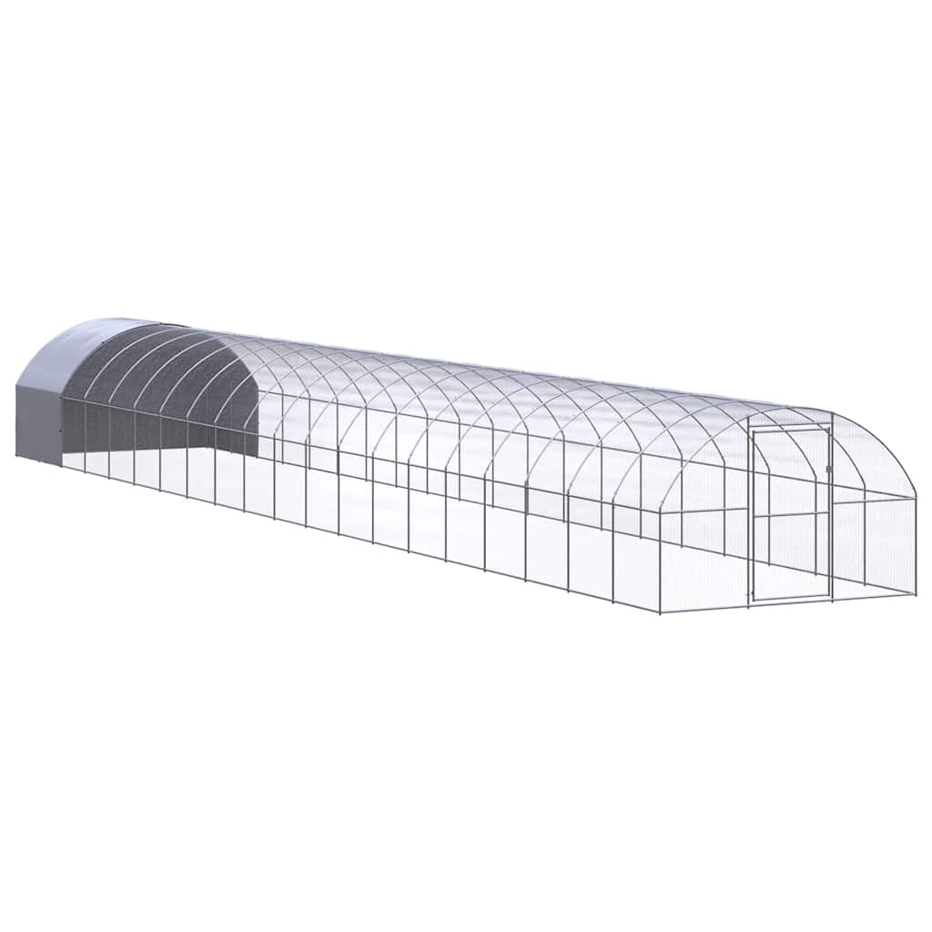 vidaXL Outdoor Chicken Coop 3x20x2 m Galvanised Steel 1