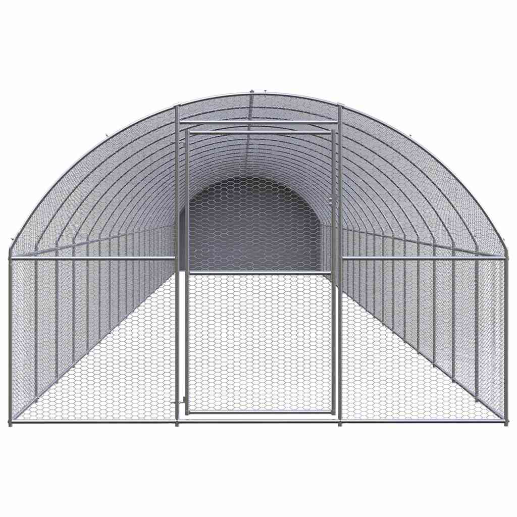 vidaXL Outdoor Chicken Coop 3x20x2 m Galvanised Steel 2
