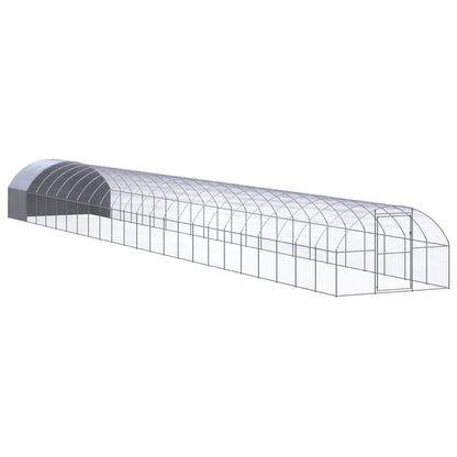 vidaXL Outdoor Chicken Coop 3x24x2 m Galvanised Steel 1