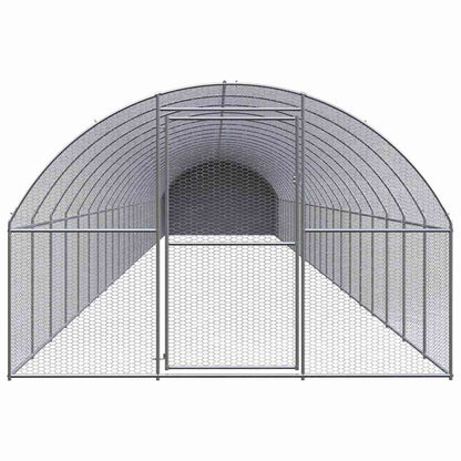 vidaXL Outdoor Chicken Coop 3x24x2 m Galvanised Steel 2