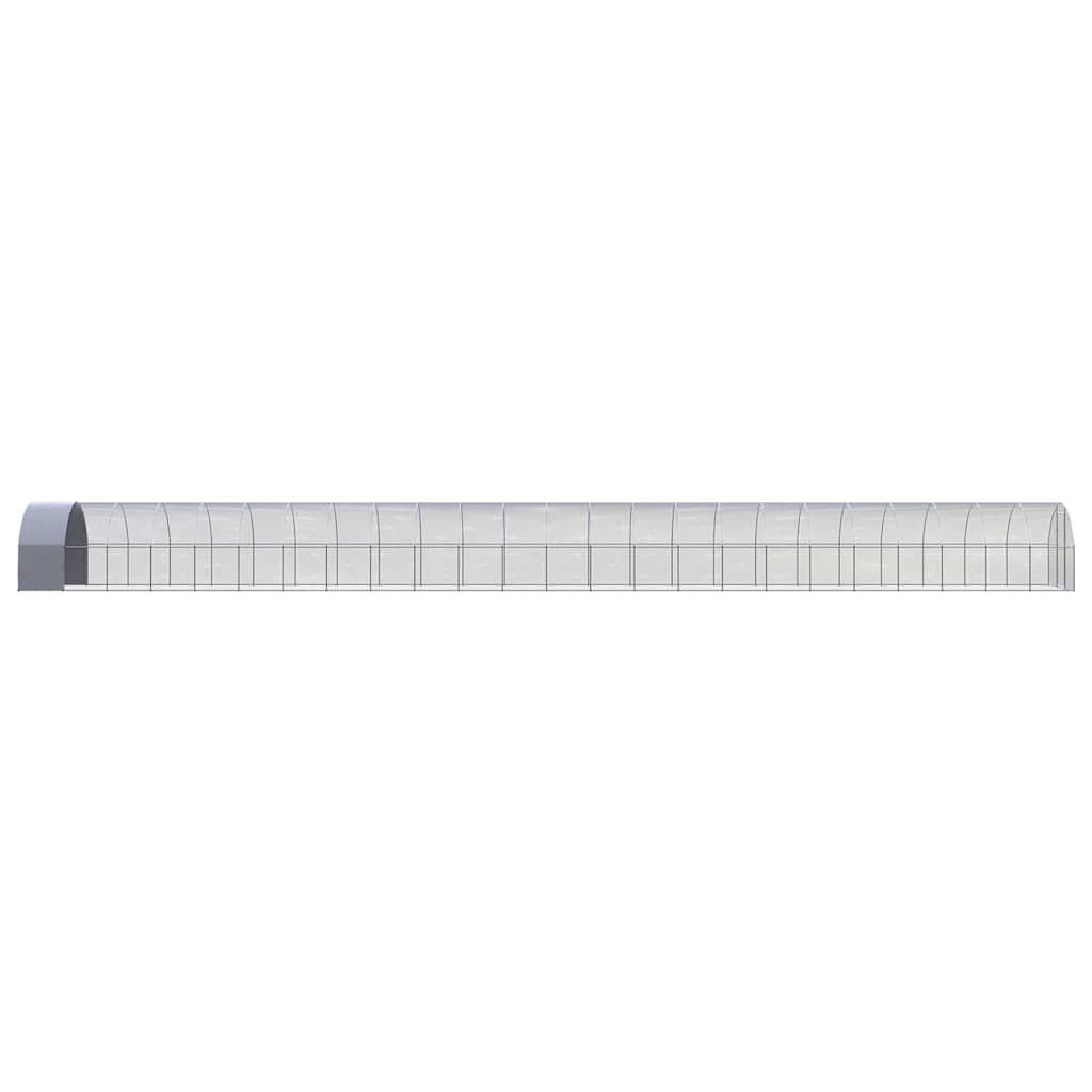 vidaXL Outdoor Chicken Coop 3x24x2 m Galvanised Steel 3