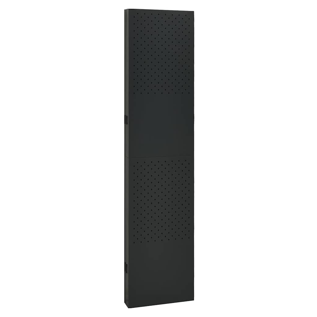 vidaXL 5-Panel Room Dividers 2 pcs Black 200x180 cm Steel 6