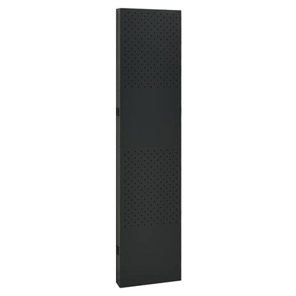 vidaXL 5-Panel Room Dividers 2 pcs Black 200x180 cm Steel 6
