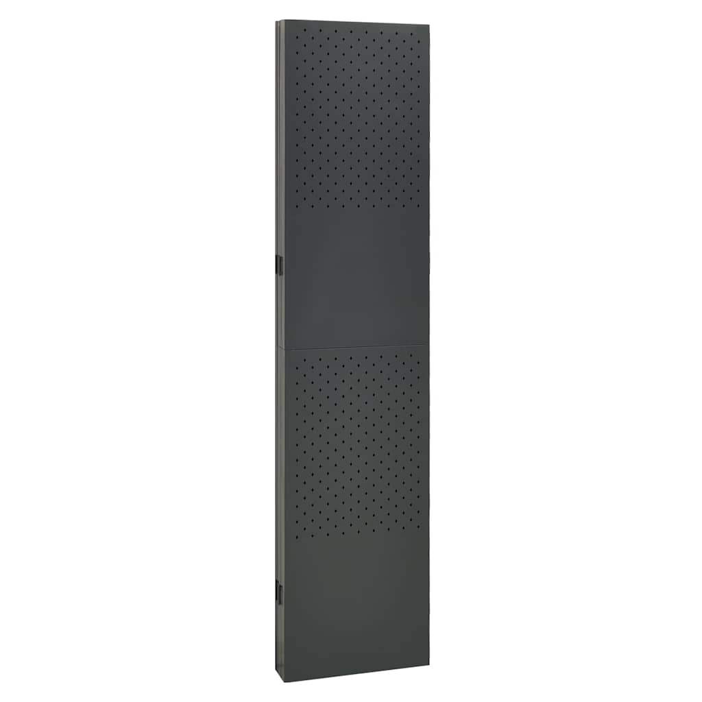 vidaXL 5-Panel Room Dividers 2 pcs Anthracite 200x180 cm Steel 6