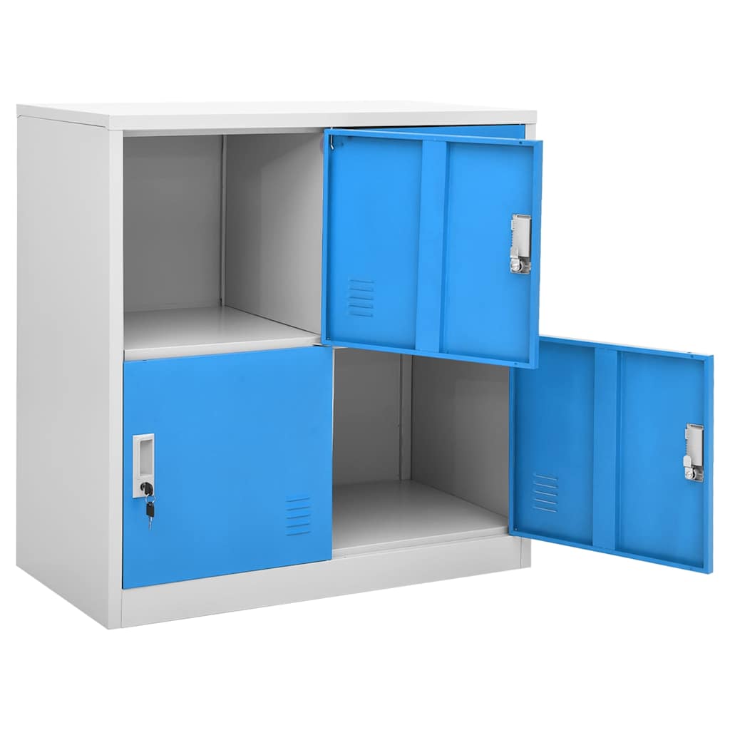 vidaXL Locker Cabinets 5 pcs Light Grey and Blue 90x45x92,5 cm Steel 6