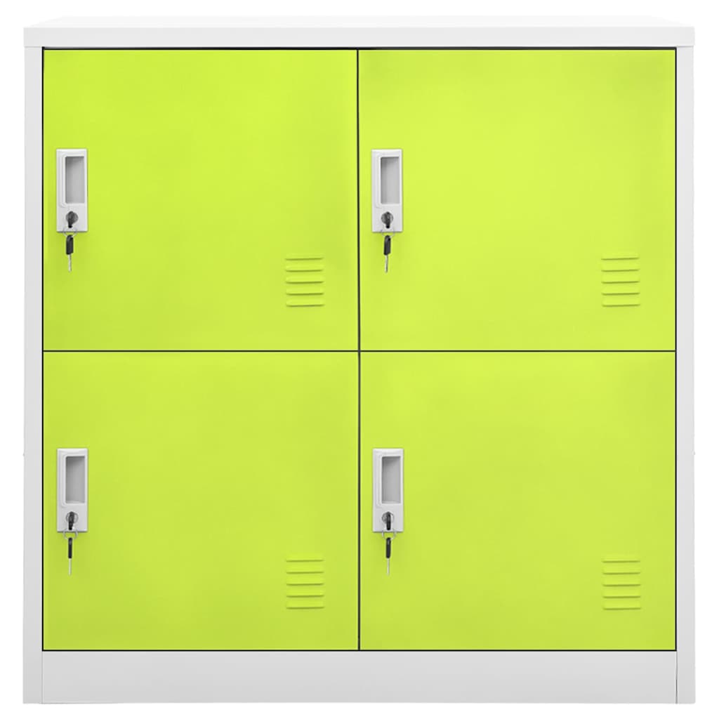 vidaXL Locker Cabinets 5 pcs Light Grey and Green 90x45x92,5 cm Steel 3