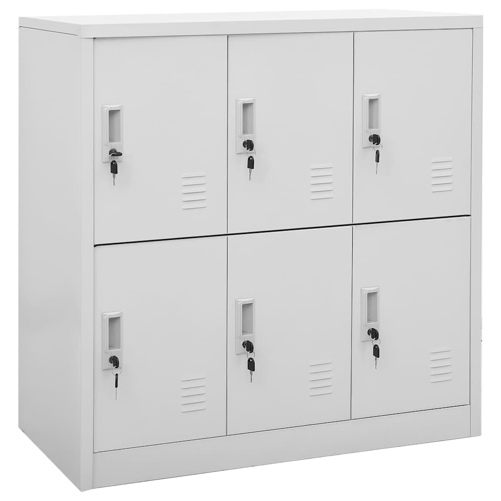 vidaXL Locker Cabinets 5 pcs Light Grey 90x45x92,5 cm Steel 2