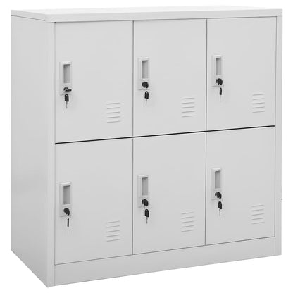 vidaXL Locker Cabinets 5 pcs Light Grey 90x45x92,5 cm Steel 2