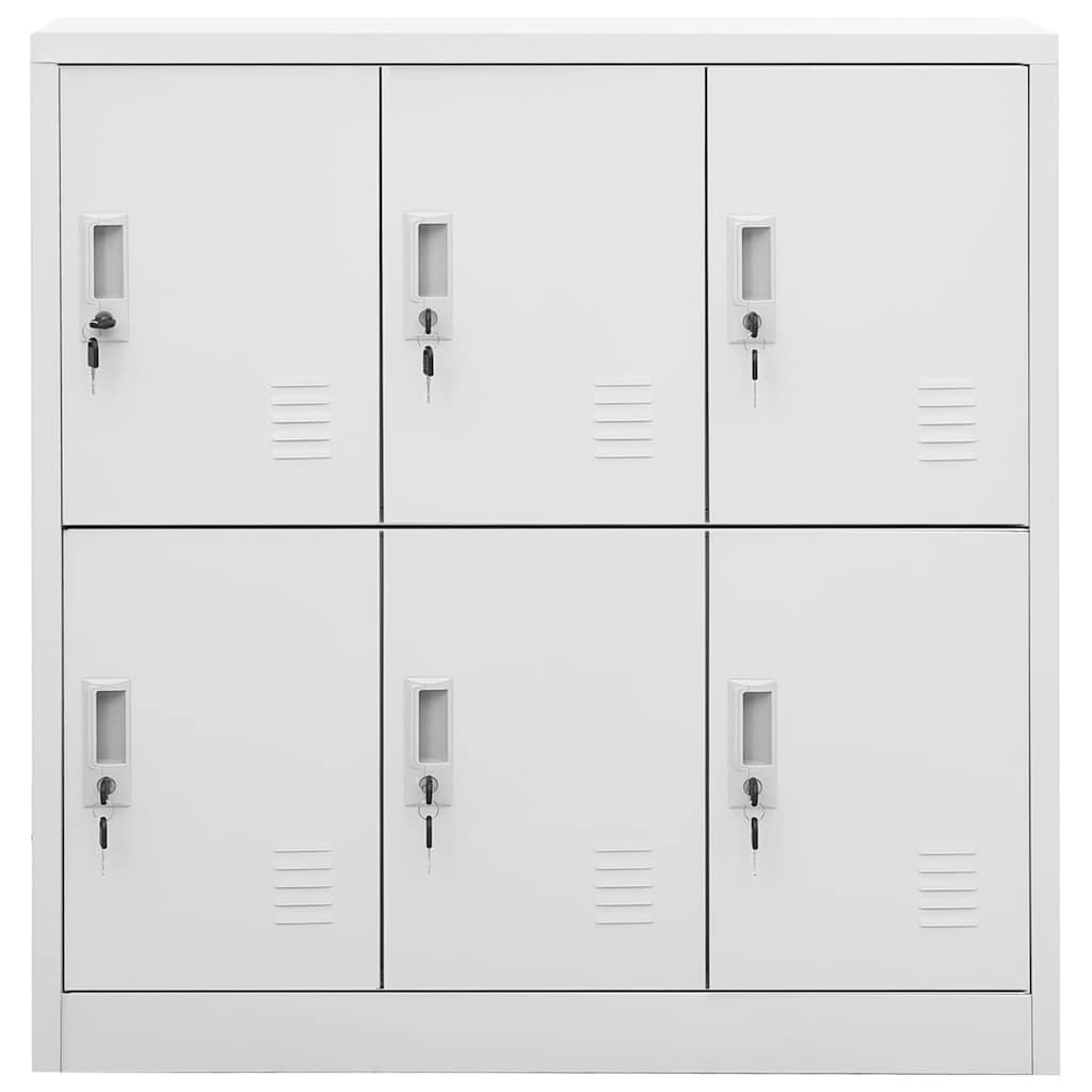 vidaXL Locker Cabinets 5 pcs Light Grey 90x45x92,5 cm Steel 3