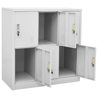 vidaXL Locker Cabinets 5 pcs Light Grey 90x45x92,5 cm Steel 6