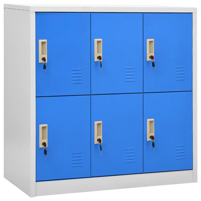 vidaXL Locker Cabinets 5 pcs Light Grey and Blue 90x45x92,5 cm Steel 2