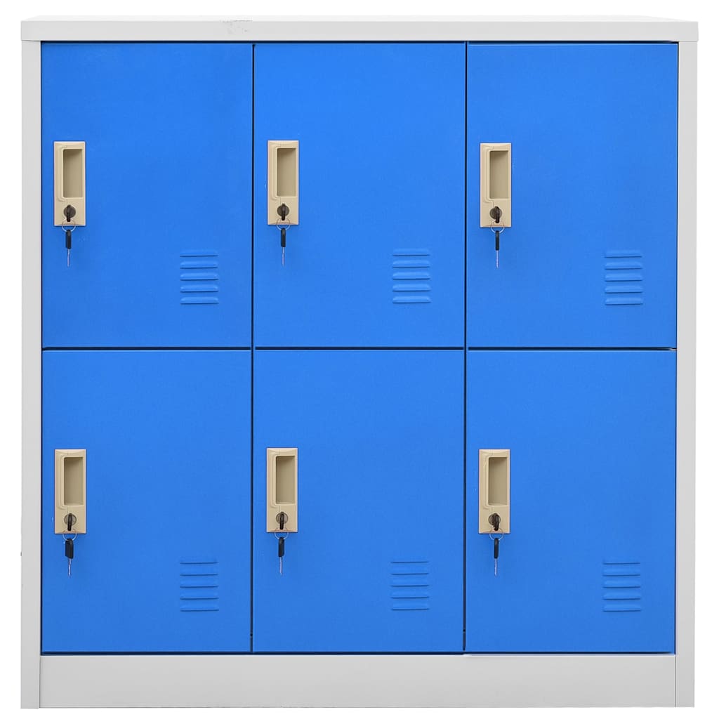 vidaXL Locker Cabinets 5 pcs Light Grey and Blue 90x45x92,5 cm Steel 3