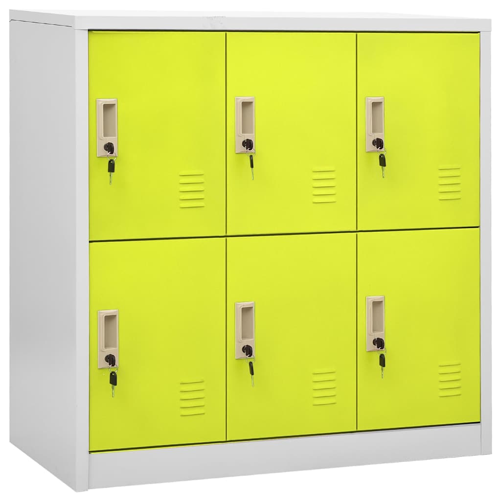 vidaXL Locker Cabinets 5 pcs Light Grey and Green 90x45x92,5 cm Steel 2