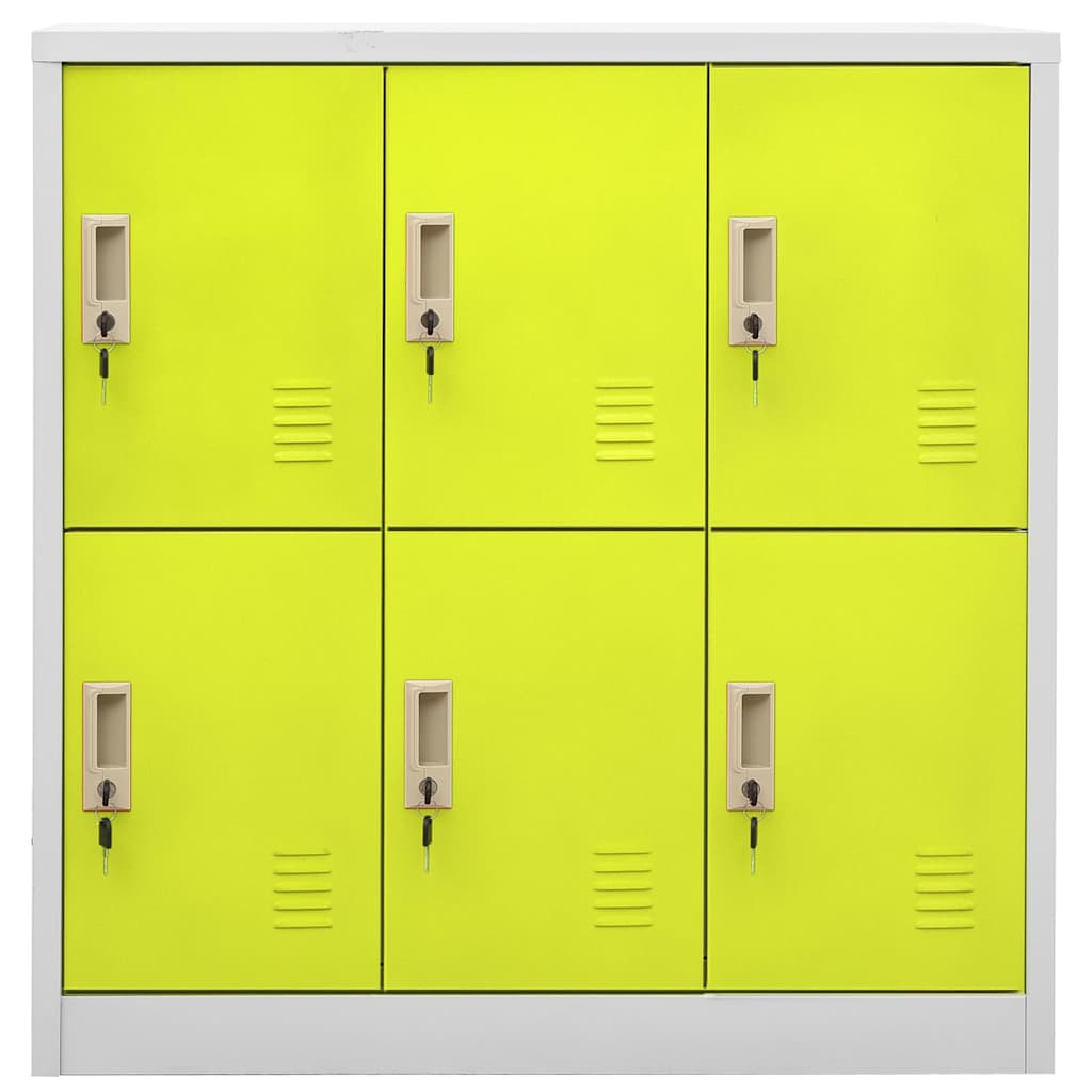 vidaXL Locker Cabinets 5 pcs Light Grey and Green 90x45x92,5 cm Steel 3