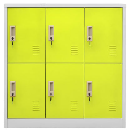 vidaXL Locker Cabinets 5 pcs Light Grey and Green 90x45x92,5 cm Steel 3