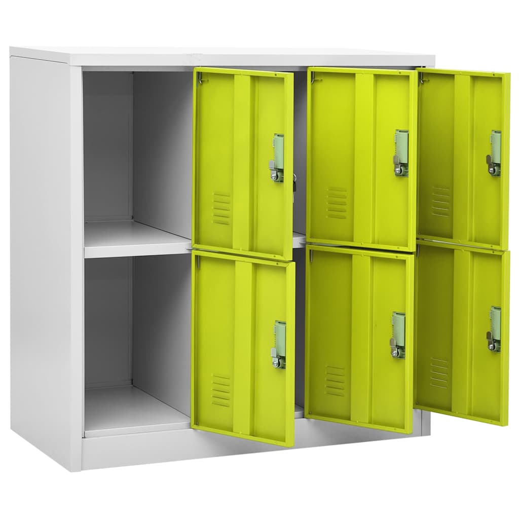 vidaXL Locker Cabinets 5 pcs Light Grey and Green 90x45x92,5 cm Steel 6