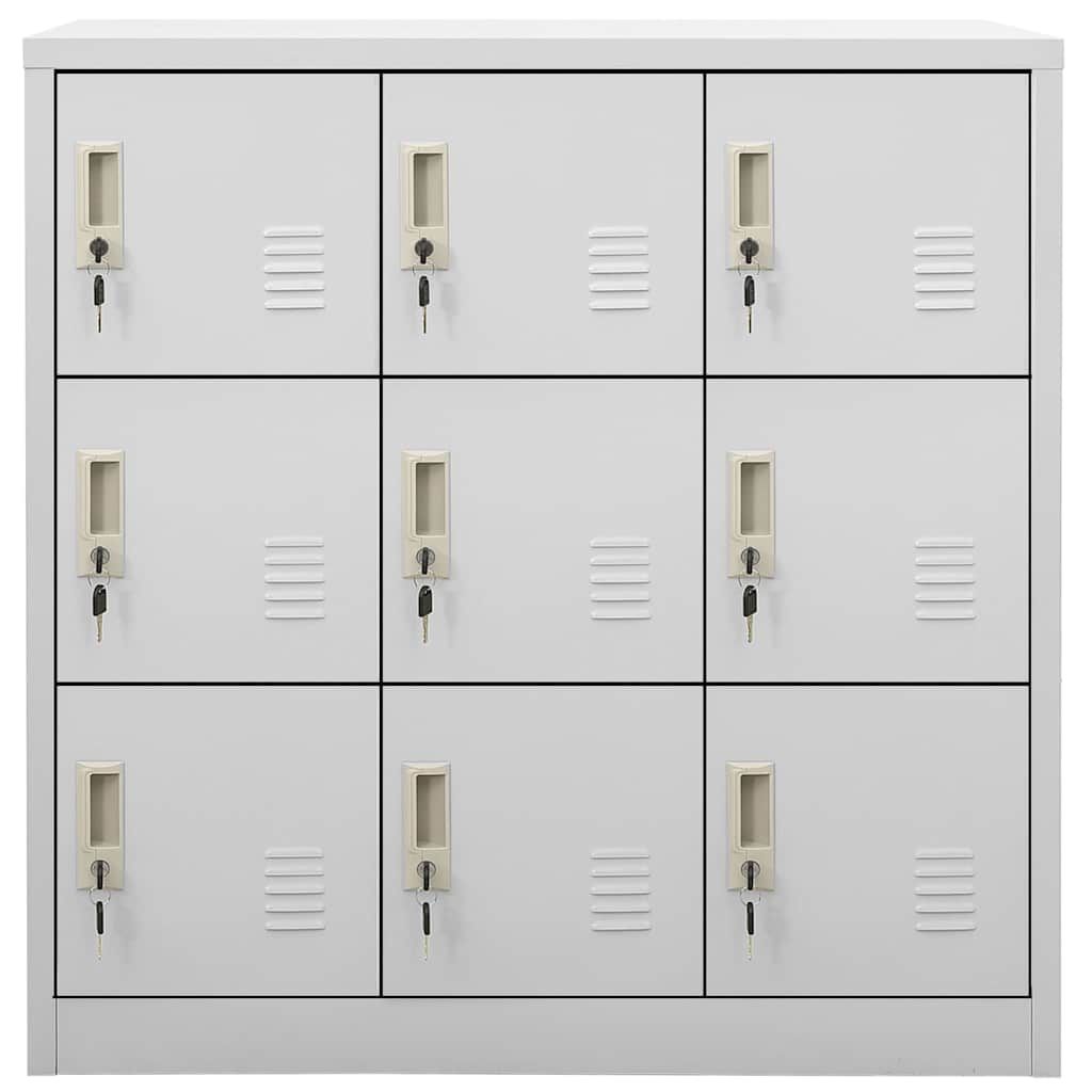 vidaXL Locker Cabinets 5 pcs Light Grey 90x45x92,5 cm Steel 3