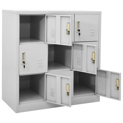 vidaXL Locker Cabinets 5 pcs Light Grey 90x45x92,5 cm Steel 6