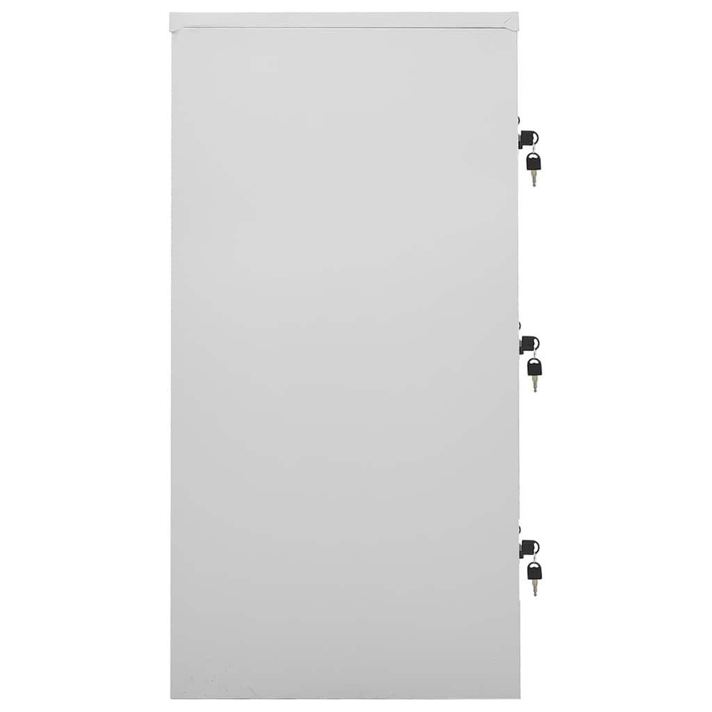 vidaXL Locker Cabinets 5 pcs Light Grey and Red 90x45x92,5 cm Steel 4