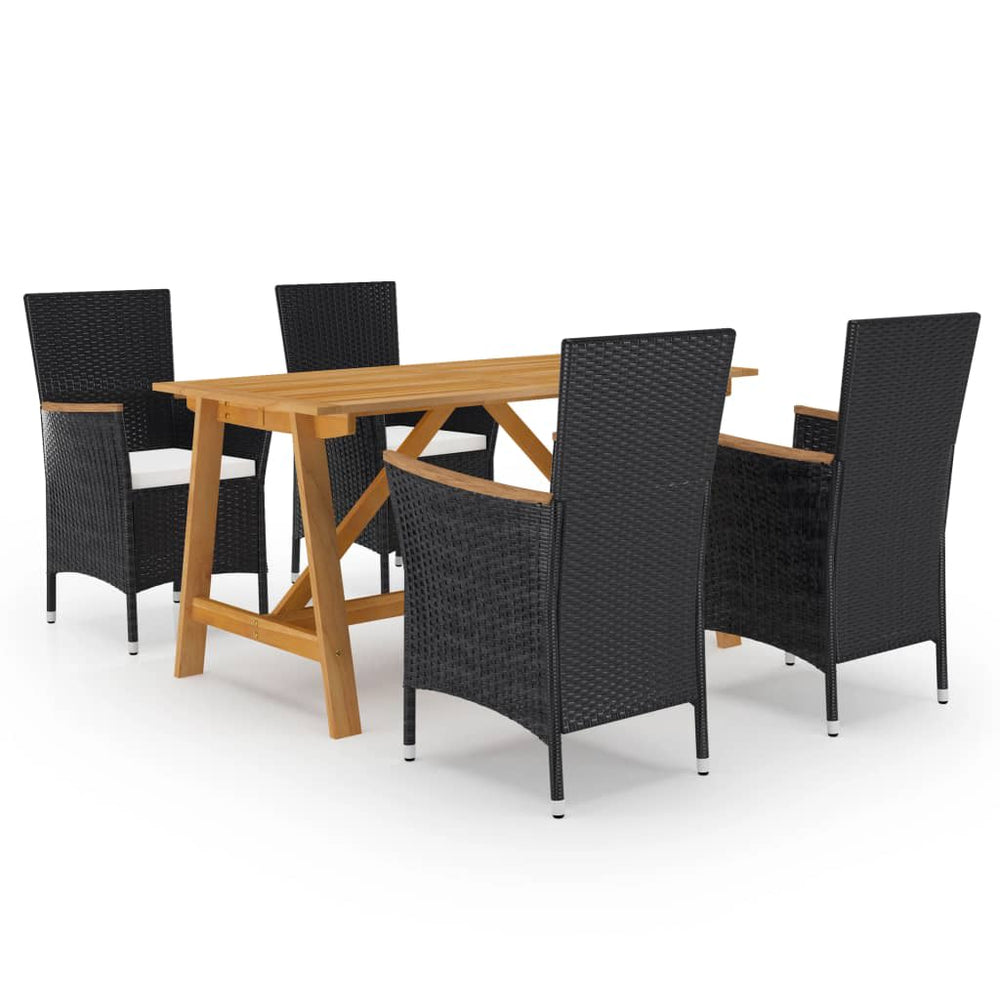 vidaXL 5 Piece Garden Dining Set with Cushions