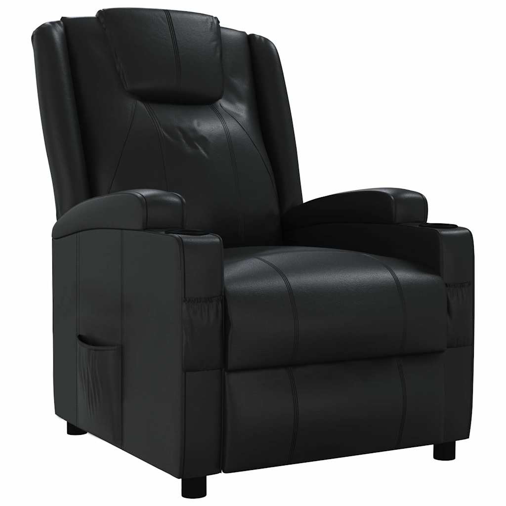 Recliner Chair Faux Leather black