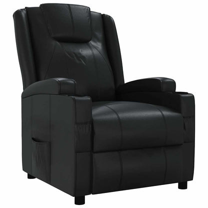 Recliner Chair Faux Leather black