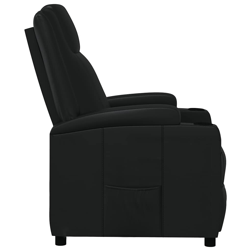 Recliner Chair Faux Leather black