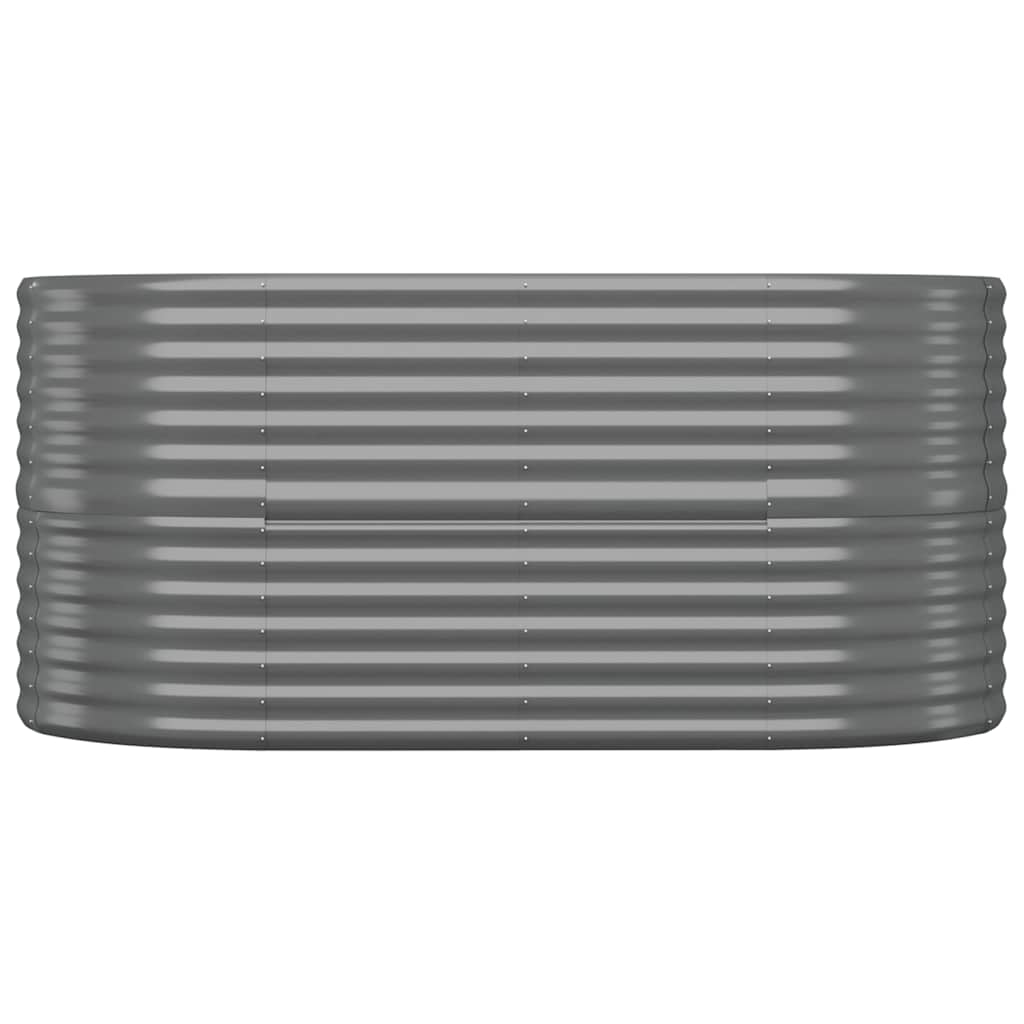 Garden Raised Bed Galvanised Steel Height 68 cm Grey 152 cm