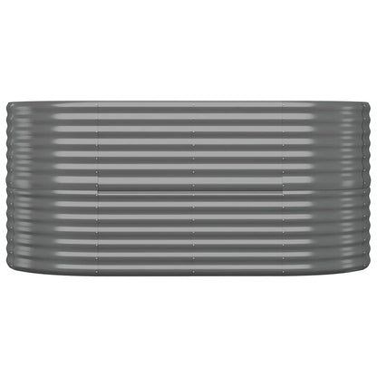 Garden Raised Bed Galvanised Steel Height 68 cm Grey 152 cm